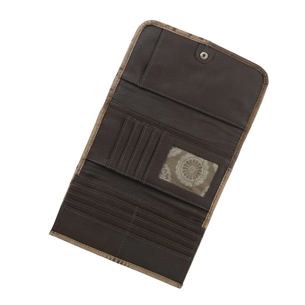 American West Annie's Secret Collection Ladies' Tri-Fold Wallet -Sand/Dis - Picture 3 of 3